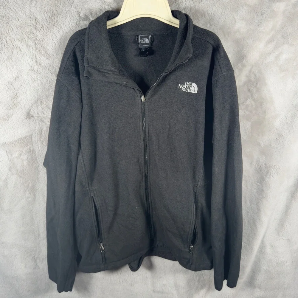 The North Face Mens XL TKA 100 Glacier Full Zip Fleece Jacket Black‎ NF0A3Y2L